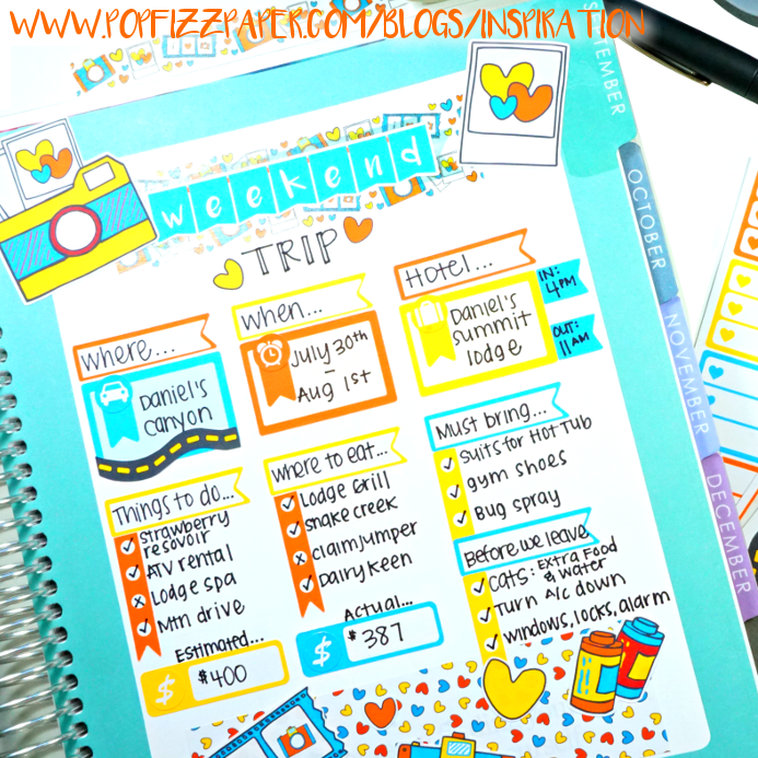 Vacation Planning with Planner Stickers!