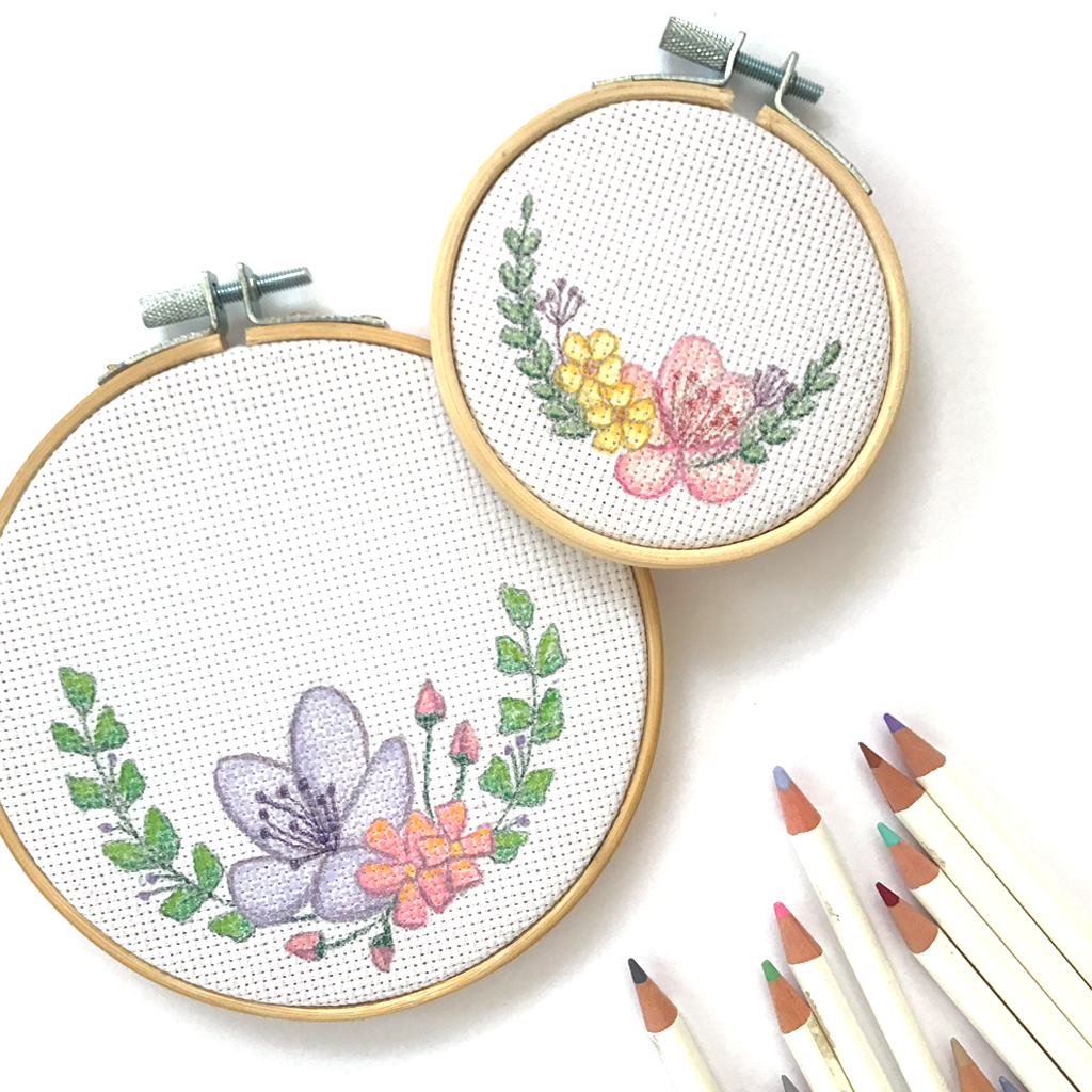 Faux Botanical Embroidery with Tombow Irojiten Pencils
