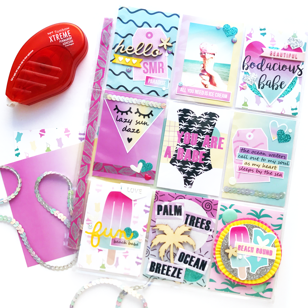 Summer Babe Pocket Letter feat Papercakes and Tombow