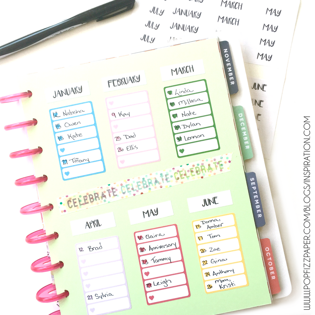 Quick and Easy Perpetual Calendar for Your Planner