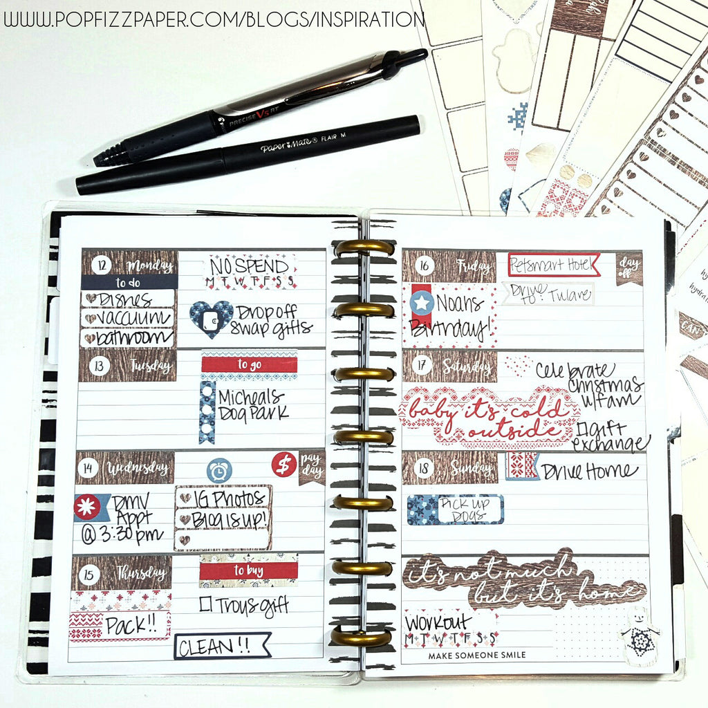 Planning in a Mini Happy Planner with Left Over Stickers