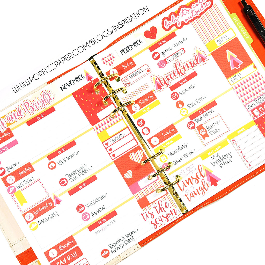 Using a PopFizzPaper standard EC kit in your Horizontal Planner